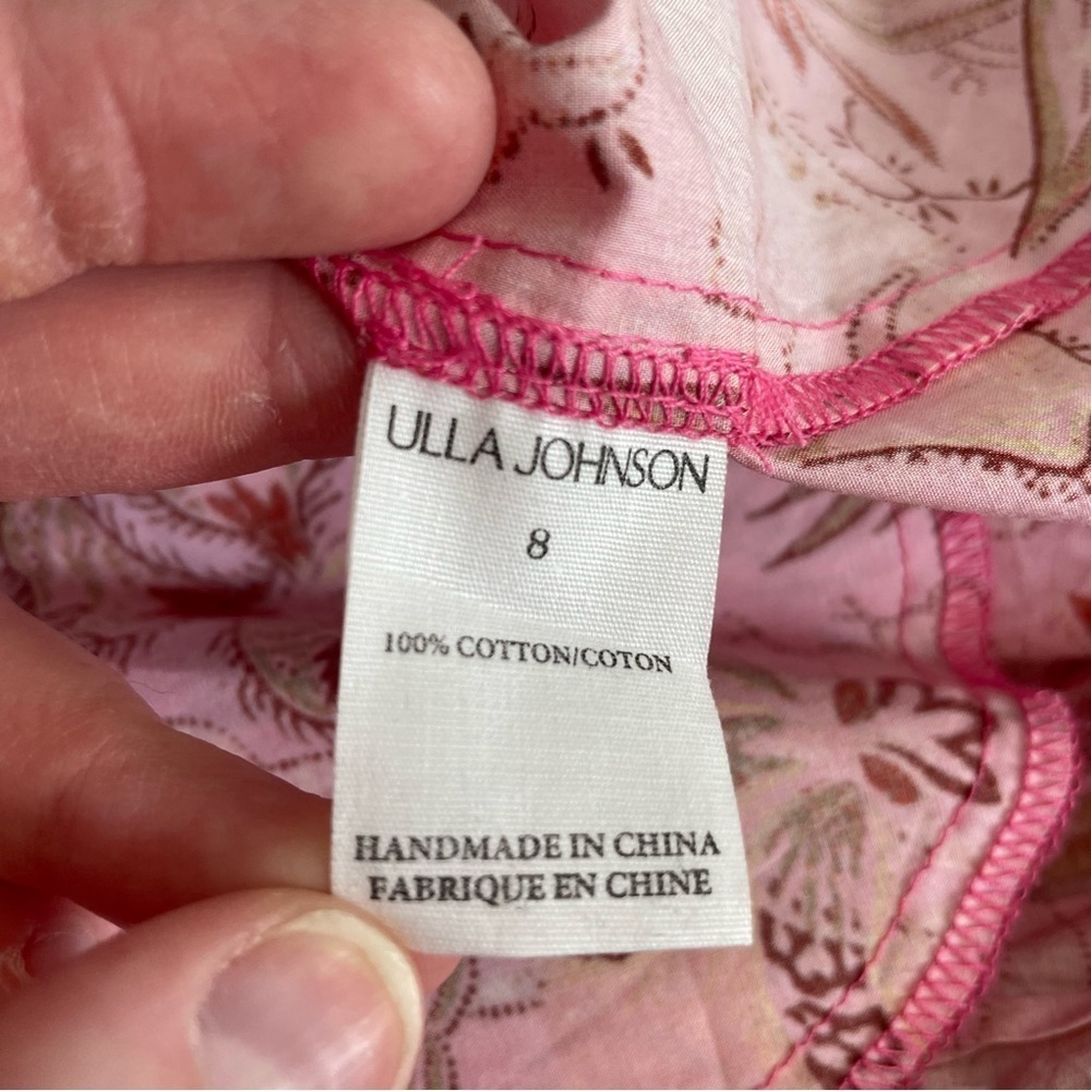 Ulla Johnson | Leiko Floral Print Tropical Pink Dress, Vacation, 8 - Picture 11 of 16